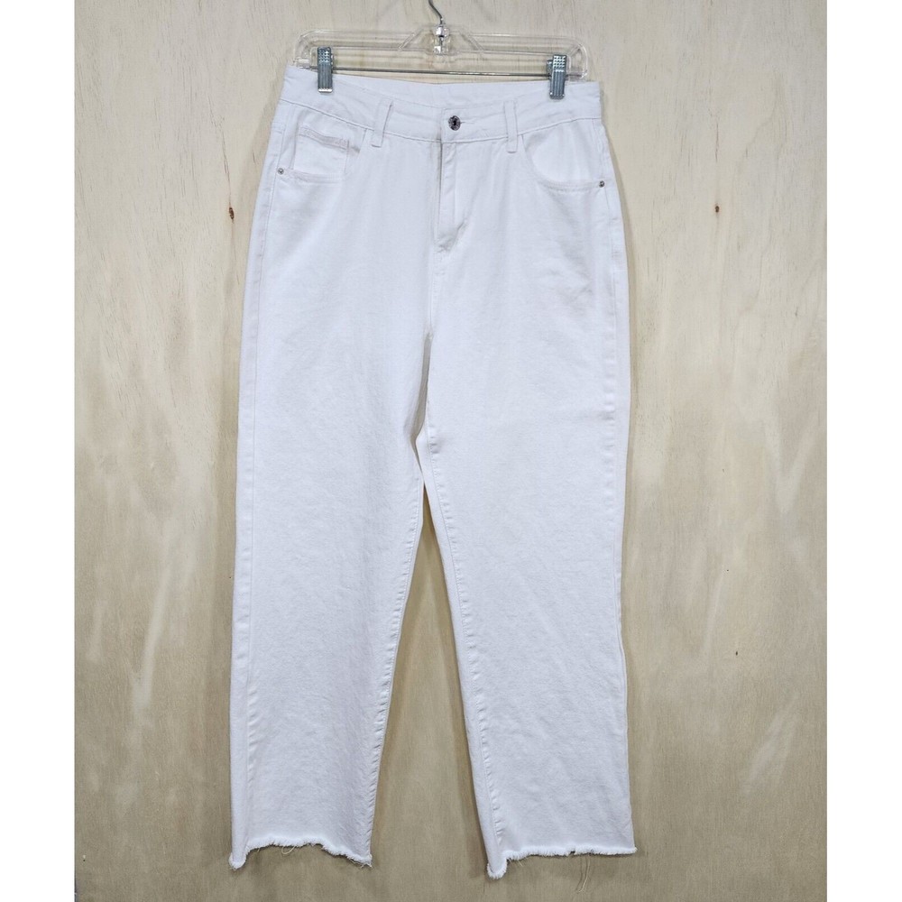Wide leg white pants size L